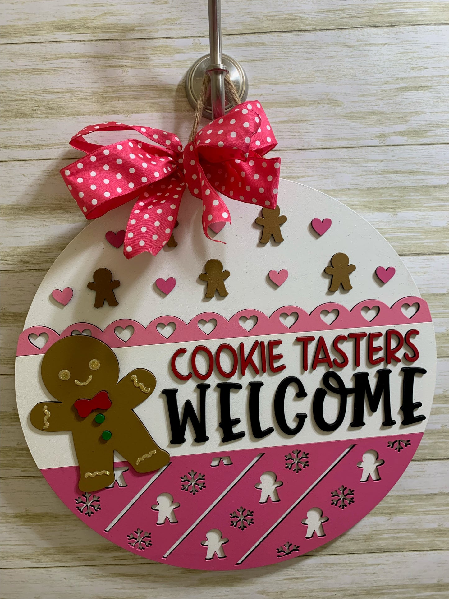 Cookie Tasters Welcome Wood Round